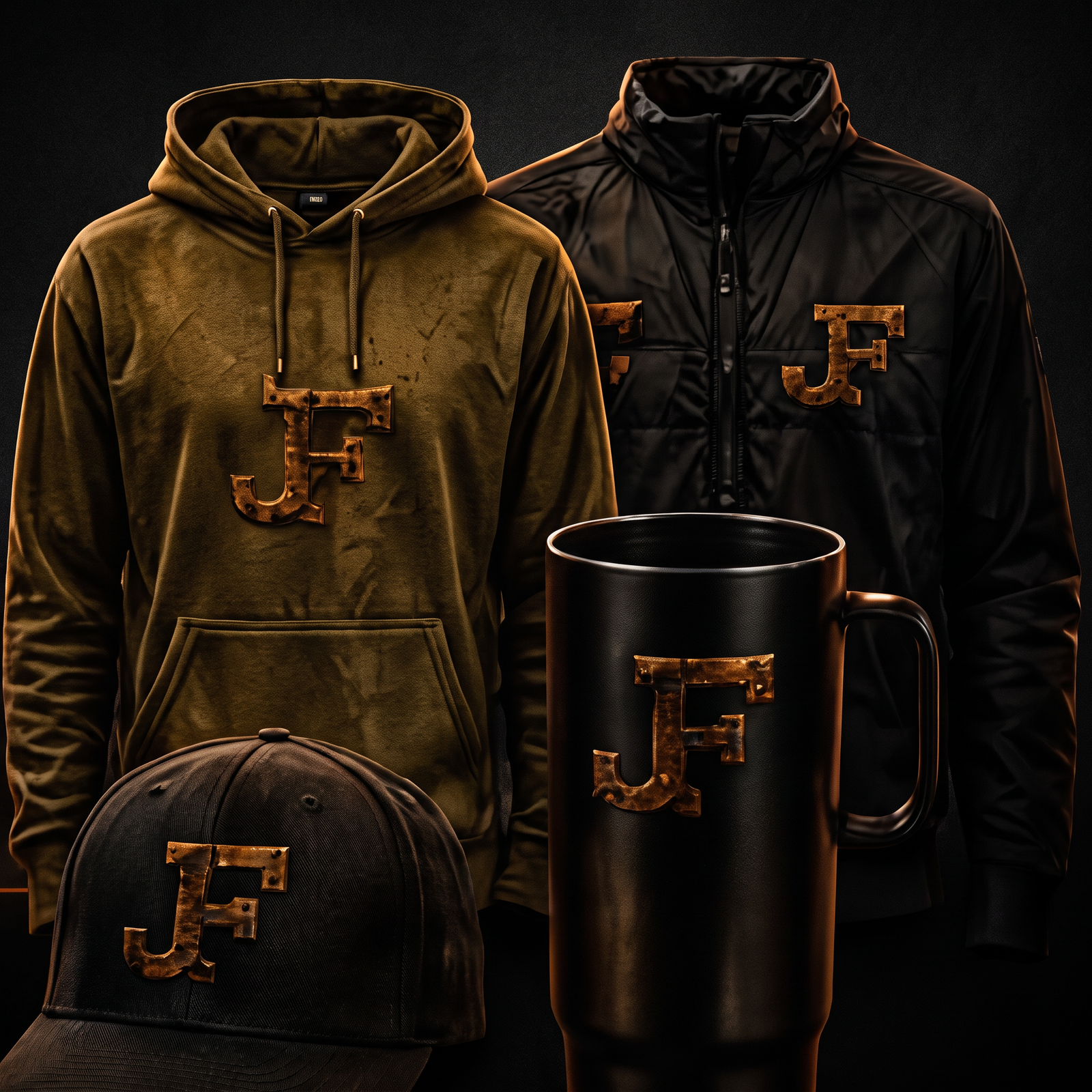 James Farm hoodie, jacket, baseball cap and mug